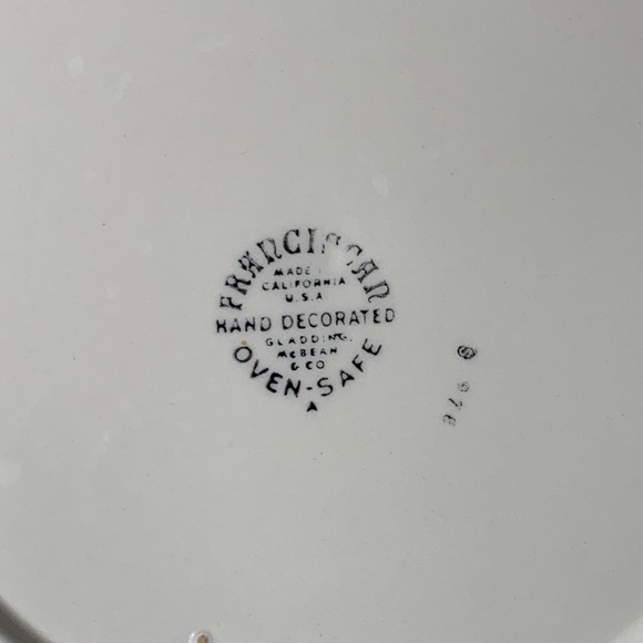 Set of 2 VTG Franciscan DESERT ROSE 10 1/2โ dinner plates 1953 to 1958 design - Picture 3 of 10